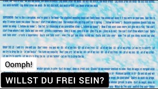 Oomph! - Willst Du Frei Sein? (Lyrics Sub Español &amp; Alemán)