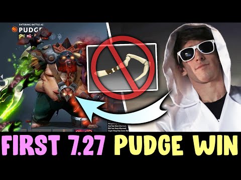 Dendi PUDGE on STREAM with voice — FIRST WIN in 7.27