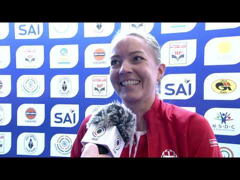 Interview Rikke Maeng Ibsen DEN Gold Medal 50m Rifle 3 Position Women Delhi IND ISSF WCF 2024