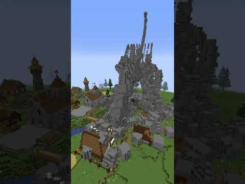 Insane Minecraft Tower Build 😱 #Shorts