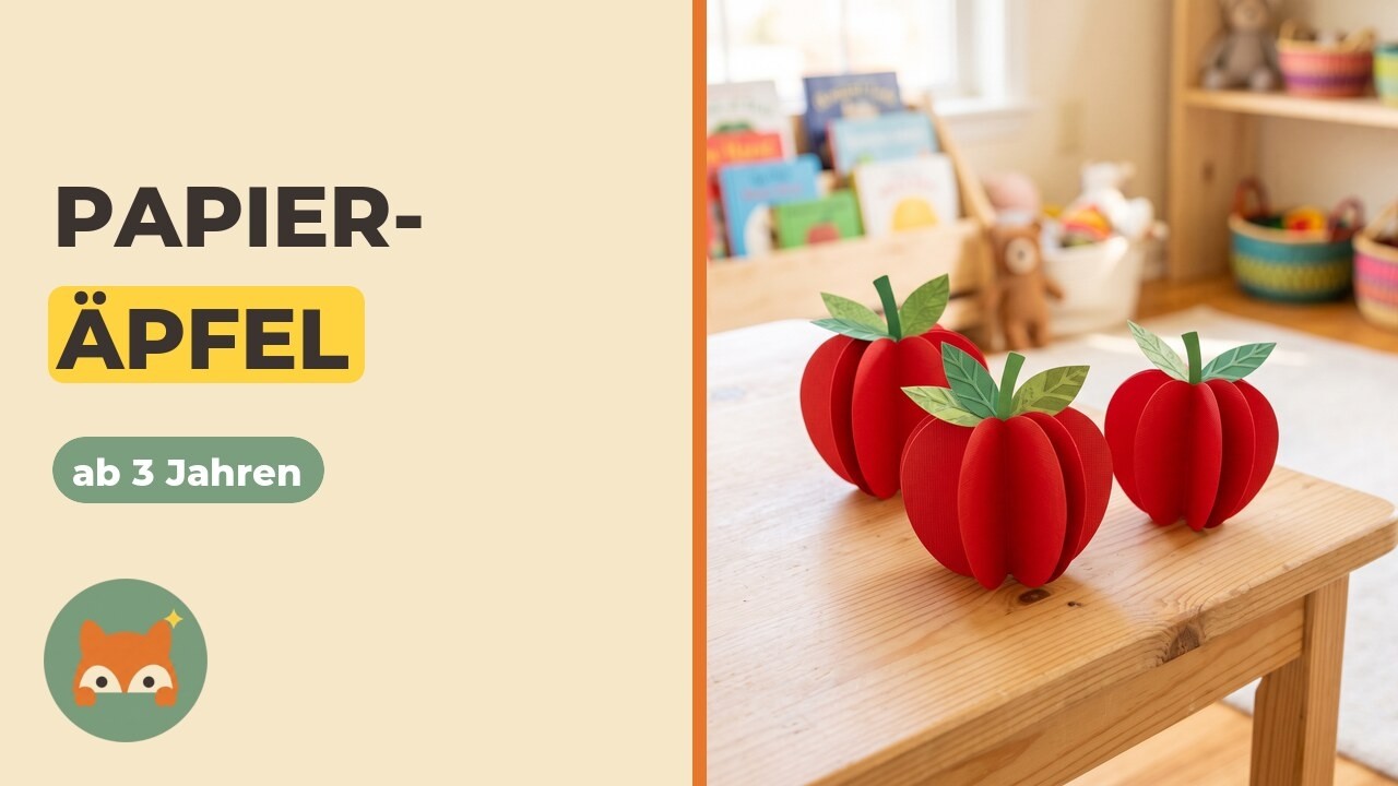 Kreative Papier-Deko: Apfel-Design für herbstliche Akzente