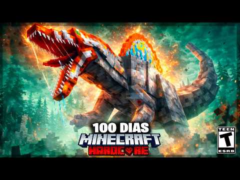 sobrevivi 100 dias em um AVIÃO ACIDENTADO no JURASSIC PARK MINECRAFT - O FILME
