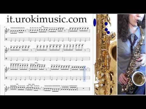 Lezioni di Sassofono Tenore Adele Hello Parte#1 Melodia Tutorial Spartito Imparare Insegnante Metodi