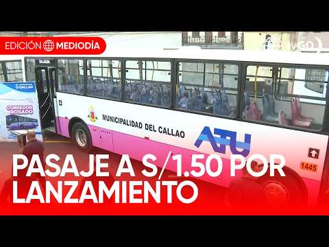 Callao presenta buses del Corredor Rosado con tarifa promo | Edición Mediodía | Noticias Perú