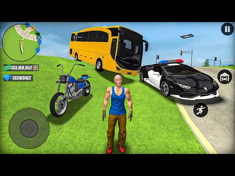 Bus, Police Car & Bike Driving in Open World Game - Android Gameplay
