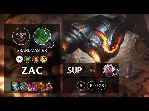 Zac Support vs Rakan - KR Grandmaster Patch 10.25b