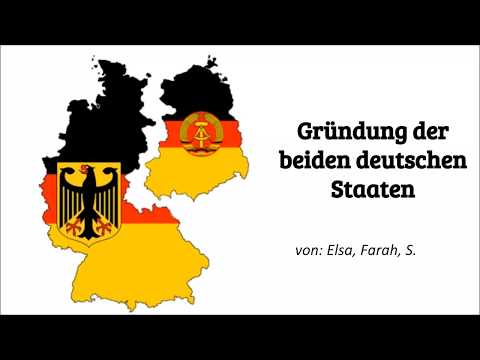 Die Gründung der beiden deutschen Staaten
