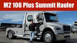 A preview image of the linked video showcasing 2024 Freightliner M2 106 Plus Summit Hauler