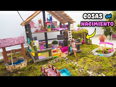 I'm making a house for Barbie with things from the birth announcement.