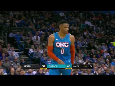 Russell Westbrook Triple Double Highlights Thunder vs Wizards 2019 01 06   22 Pts, 13 Ast, 15 Reb!