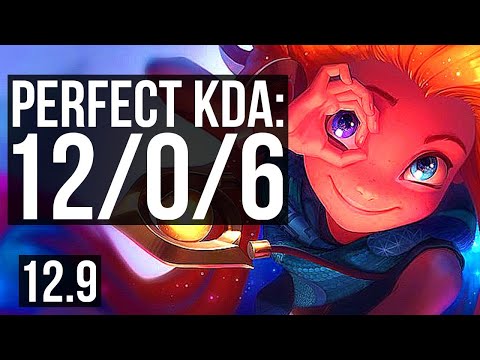ZOE vs SYNDRA (MID) | 12/0/6, Legendary, Rank 9 Zoe | KR Challenger | 12.9