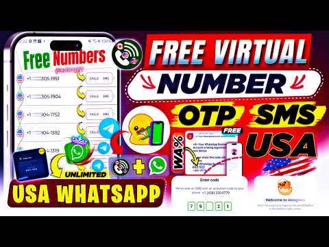 Get Free USA VIRTUAL Phone Number for WhatsApp, Telegram, Call & Text | Free Virtual WhatsApp Number