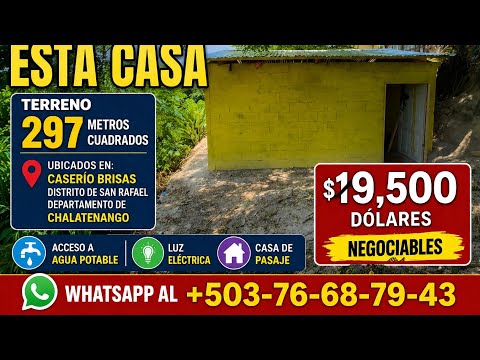 Se vende casa🏡 pequeña humilde caserio las brisas san Rafael chalatenango