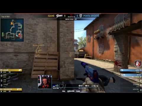 CS:GO - HS ACE vs PENTA in pistol round