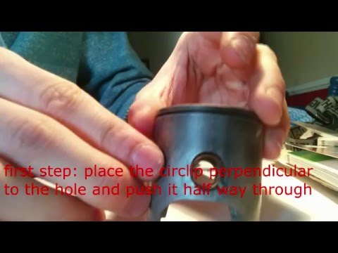 The easiest way to install piston circlip