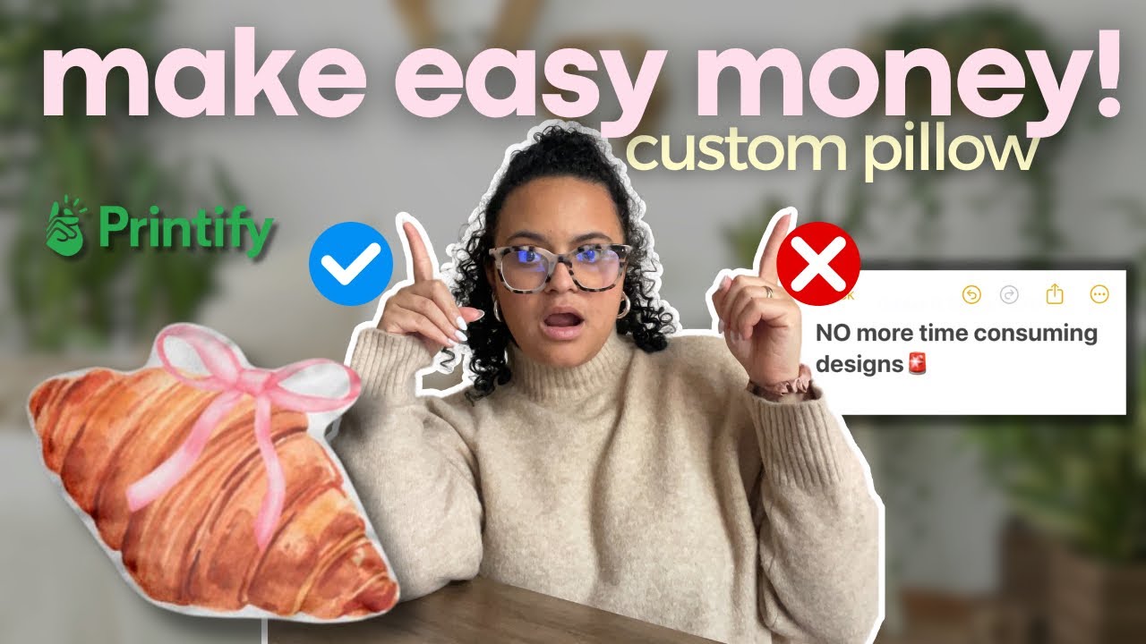 Make EASY Money Selling Custom Print on Demand Pillows with Canva, Printify & Etsy! Quick Tutorial!