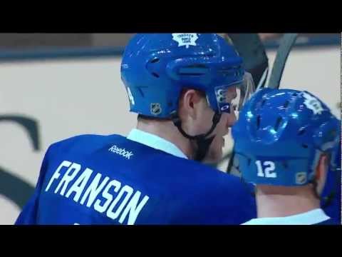 Franson's 1st as A Leaf Goal - Capitals 1 vs Leafs 6 - Nov 19th 2011 (HD)