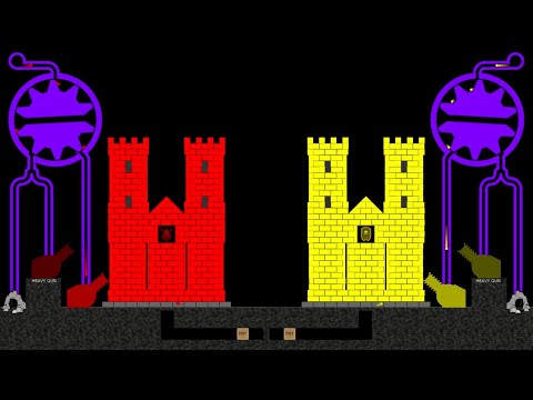 Castle Destruction Marble Race - The War, Day 11-12