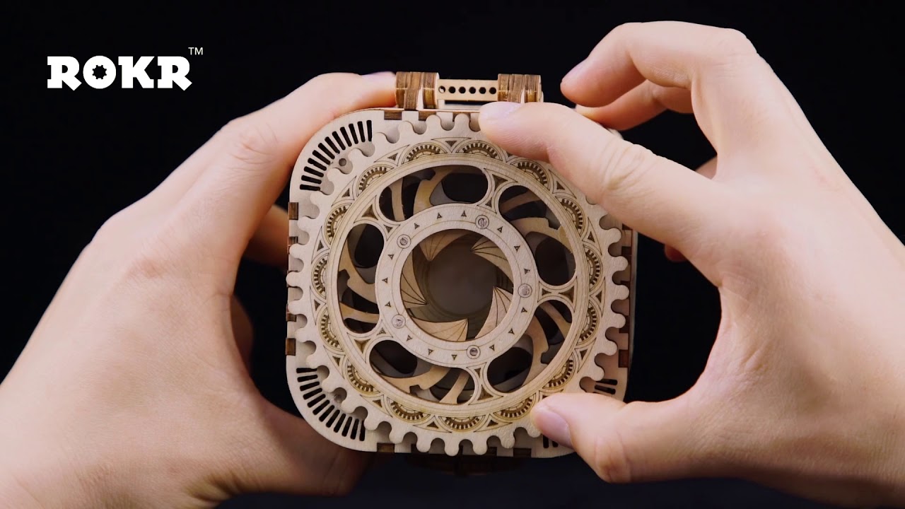 RoboTime 3D dřevěné mechanické puzzle Šperkovnice