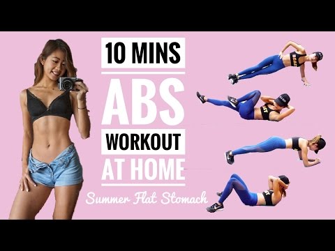 10 min Intense Ab Workout: No Equipment At Home Routine to Burn Belly Fat Video