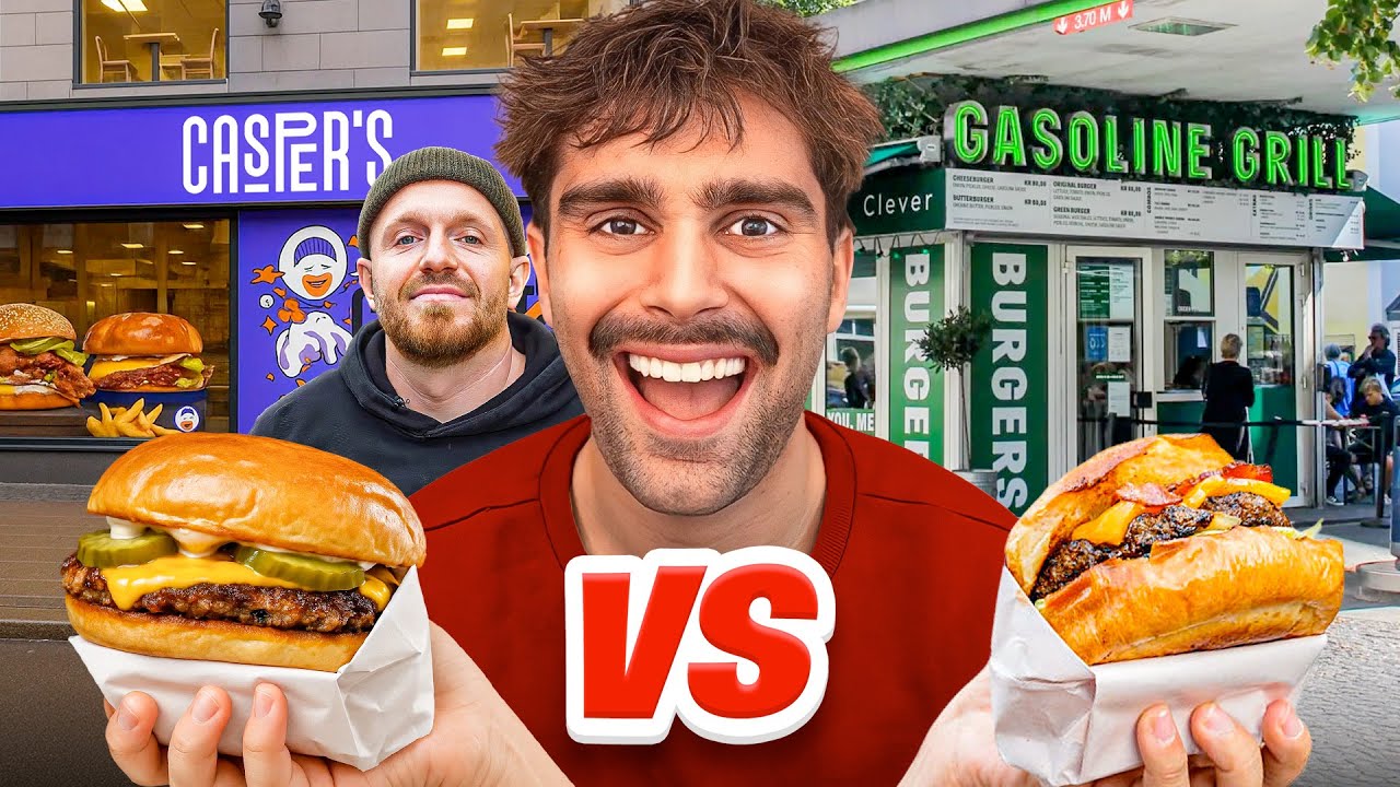 Jeg Testede Casper Drømme's Burger VS Hans egen BEDST Ratede Burgere!