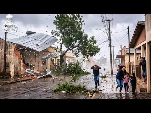 Paraná: Vendaval Arranca Telhados e Derruba Fachadas em Laranjeiras do Sul e Mangueirinha.