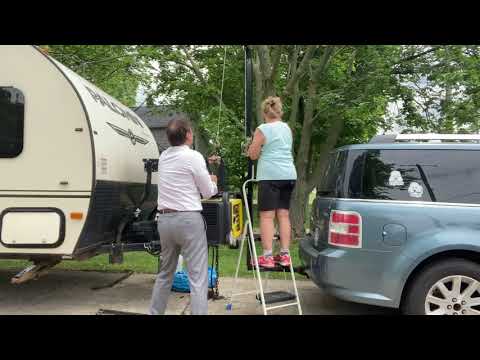 Using a Viking Rack Jack to Lift Heavy Generator