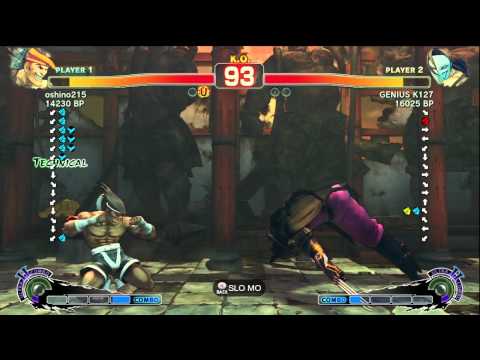 Oshino [Adon] vs GENIUS K127 [Vega] SSF4 Japanese Online Ranked Matches -TRUE-HD