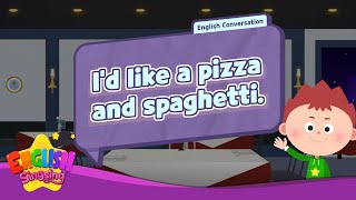 I'd like a pizza and spaghetti  - [Order] - Renewal - Easy Dialogue - Role Play
