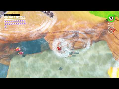 Super mario Odissey - Reino Ribereño - Energiluna 20 - A rastras por el fondo arenoso