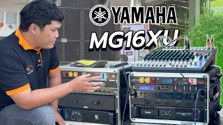 เบสเเรงในตำนานกระแทก BV18 TECHCOM พร้อมมิกเซอร์ YAMAHA MG16XU  เอฟเฟกต์หวานๆ
