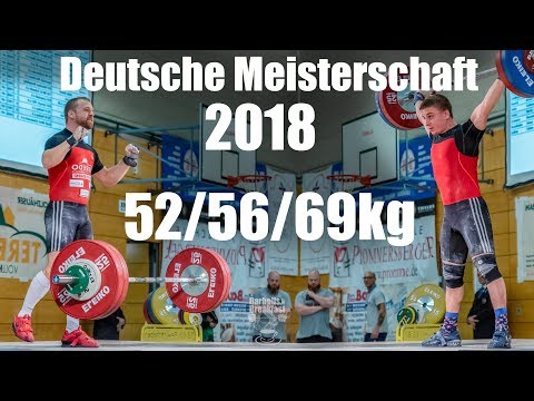 2018 Deutsche Meisterschaft Gewichtheben Männer 56kg, 62kg, 69kg