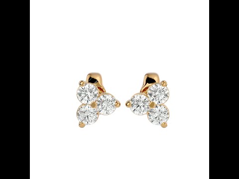 Cercei Aur Refined Stud Aur 18k Diamante Naturale - Sara