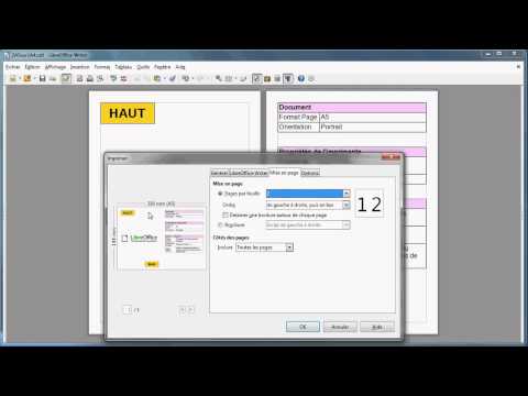 LibreOffice Writer - Imprimer 2 pages A5 sur une feuille A4
