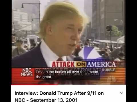NBC interviews Donald Trump on September 13th after 9/11