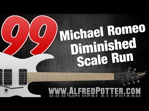 Lick #99 - Michael Romeo Diminished Scale Run