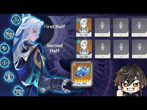 C6 R5 Triple Crowned Neuvillette Solo Spiral Abyss | Genshin Impact