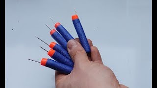 1 min Mod: explosive NERF darts and needle tip darts TUTORIAL