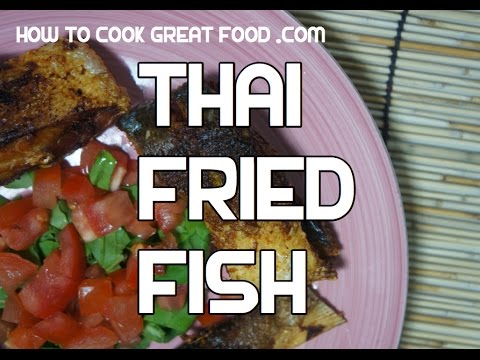 Thai Fried Fish Recipe  - Asian Turmeric Milkfish Crispy Video