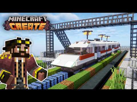 I built a MONORAIL TRAIN Minecraft Create Mod [#18]