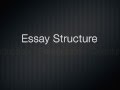 Video for essay video