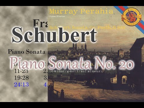 Schubert Piano Sonata No. 20 in A major D. 959(Murray Perahia 1987)