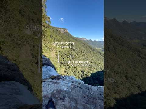 📍 Borda infinita da cascata da Pedra Branca, em Três Forquilhas-RS. #trip #fyp #trilha #cachoeira
