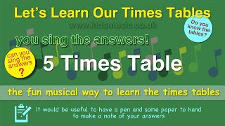 Kidzone - Do You Know The Five Times Table?