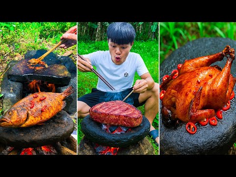Best real food ever! | Whole Grilled Chicken, Baked Star Candy | TikTok Funny Videos