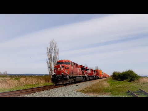 CP Triple Header Lead Stack Train in Delta British Columbia