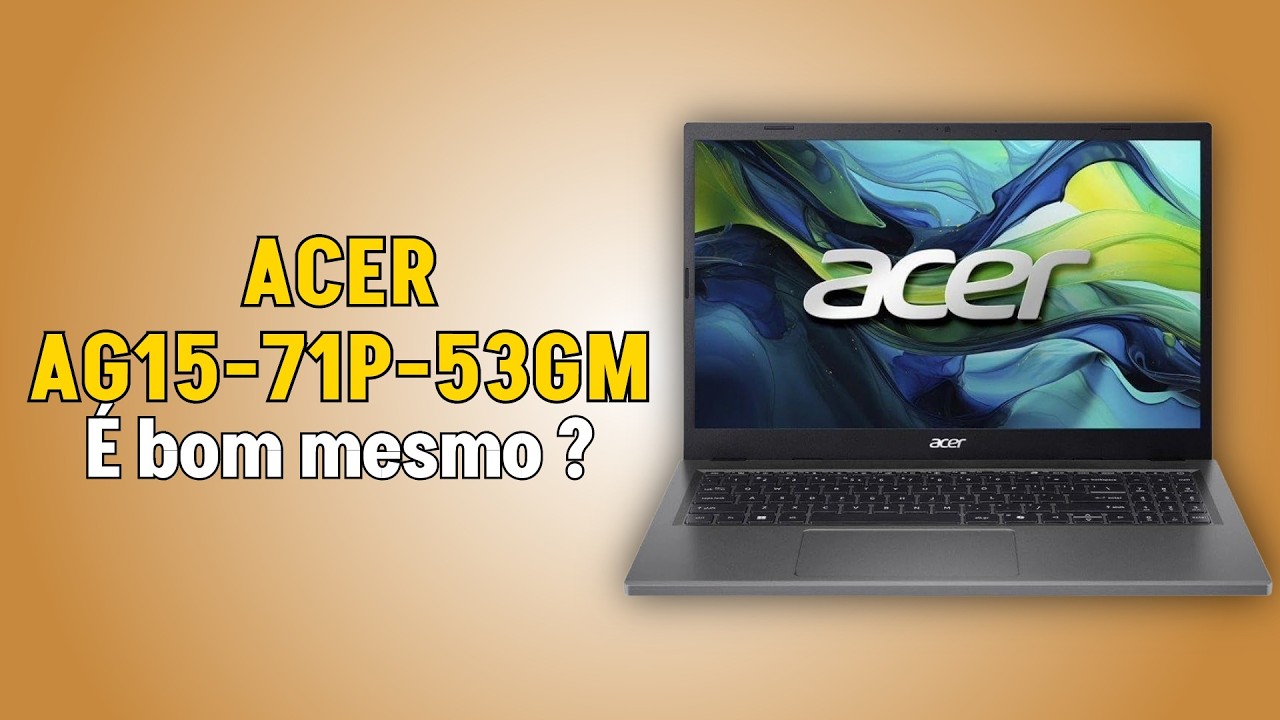 Miniatura da avaliação em vídeo de Notebook Acer Aspire Go 15 AG15-71P-753G Intel Core i7-1355U 15.6 polegadas