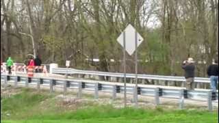 preview picture of video 'Sugar Creek Flooding Crawfordsville, IN. Baseball Fields 4/19/13'