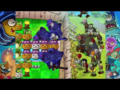 Plants vs Zombies Survival Endless 9000 plus Flags Gatling Pea Strategy