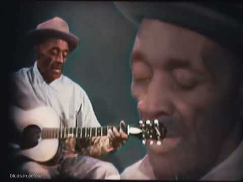 Mance Lipscomb - live [Colourised] 1968